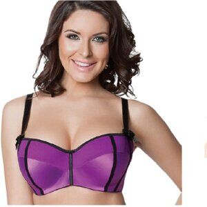 Parfait Charlotte Half Cup Underwire, Purple, size 30F